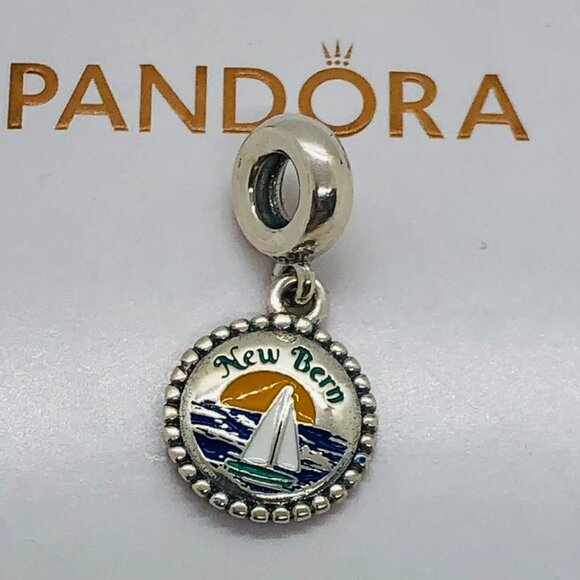 ✨🔥 Pandora New Bern charm NB Custom Charm- Sailboat - Picture 1 of 4